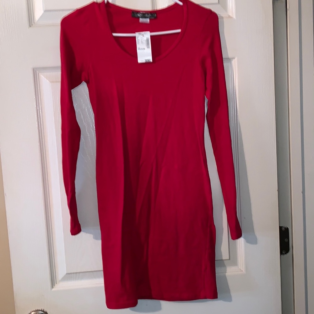❤️LADIES RED MANDEE SPANDEX DRESS ❤️